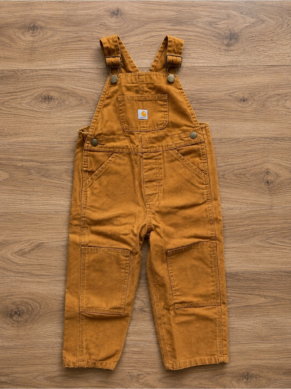 Carhartt Kids Mustard Brown Duck Overalls